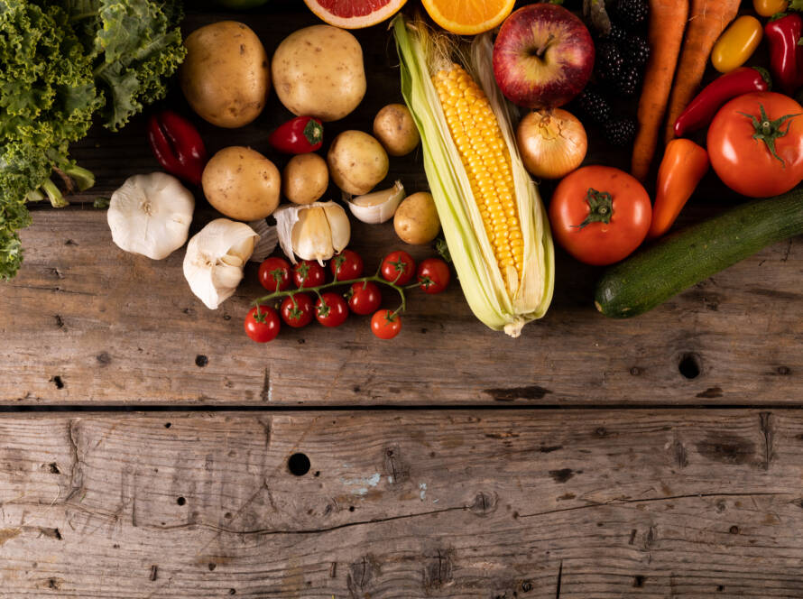 Bild von frischen Obst und Gemüse